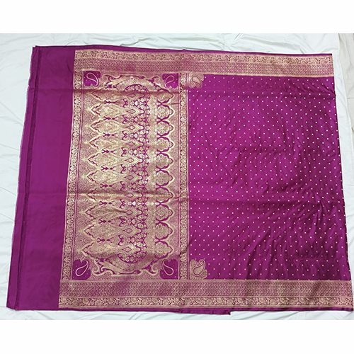 Pure Satin Silk Chunari Booty Saree