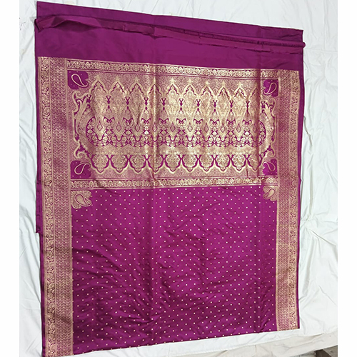 Pure Satin Silk Chunari Booty Saree