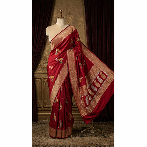 Satin Silk Pattern Type - Kadhwa Meena Buta Fabric