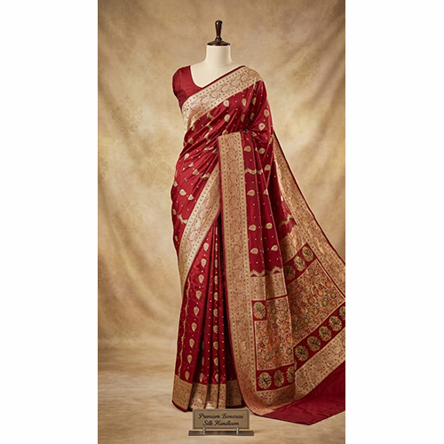 Satin Silk Jari Mena Latar Saree