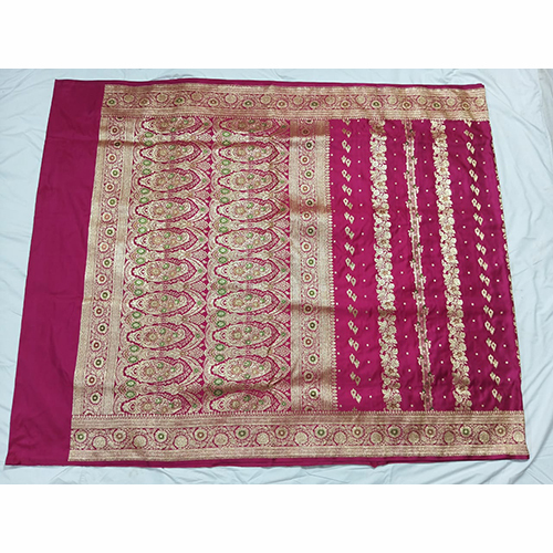 Pure Satin Silk Sarew Pattern Type - Meena Patti  Fabric Pure Satin Silk