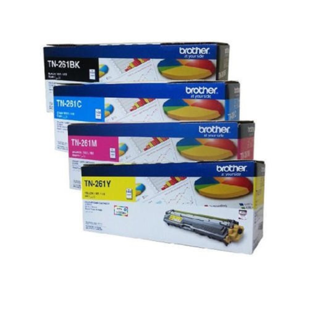 Brother TN 261 Toner Cartridge Pack Of 4 For Use HL-31 5OCDN, HL-31 7OCDW, MFC-914OCDN, MFC-9330CDW