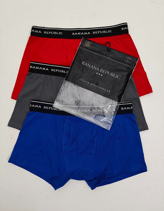 M11695 | BANANA REPUBLIC Mens Stretch 3 Pack Boxers