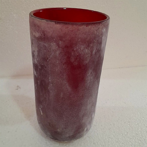Buried Finish Cylindrical Pillar Candle Vase