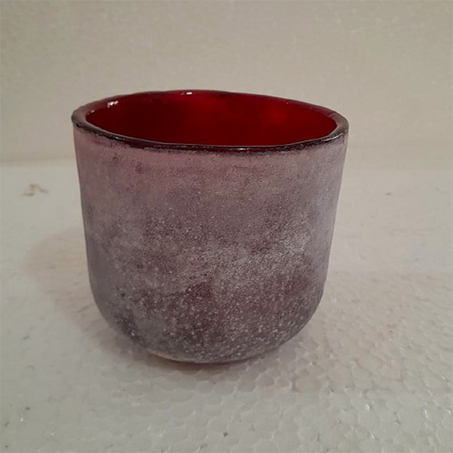 3.75x 4 Inch Buried Finish Cylindrical Pillar Candle Vase