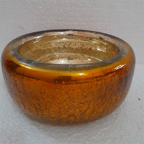 Silver And Gold Rolled Lip Bowl - Capacity: Approx. 250-500 Ml