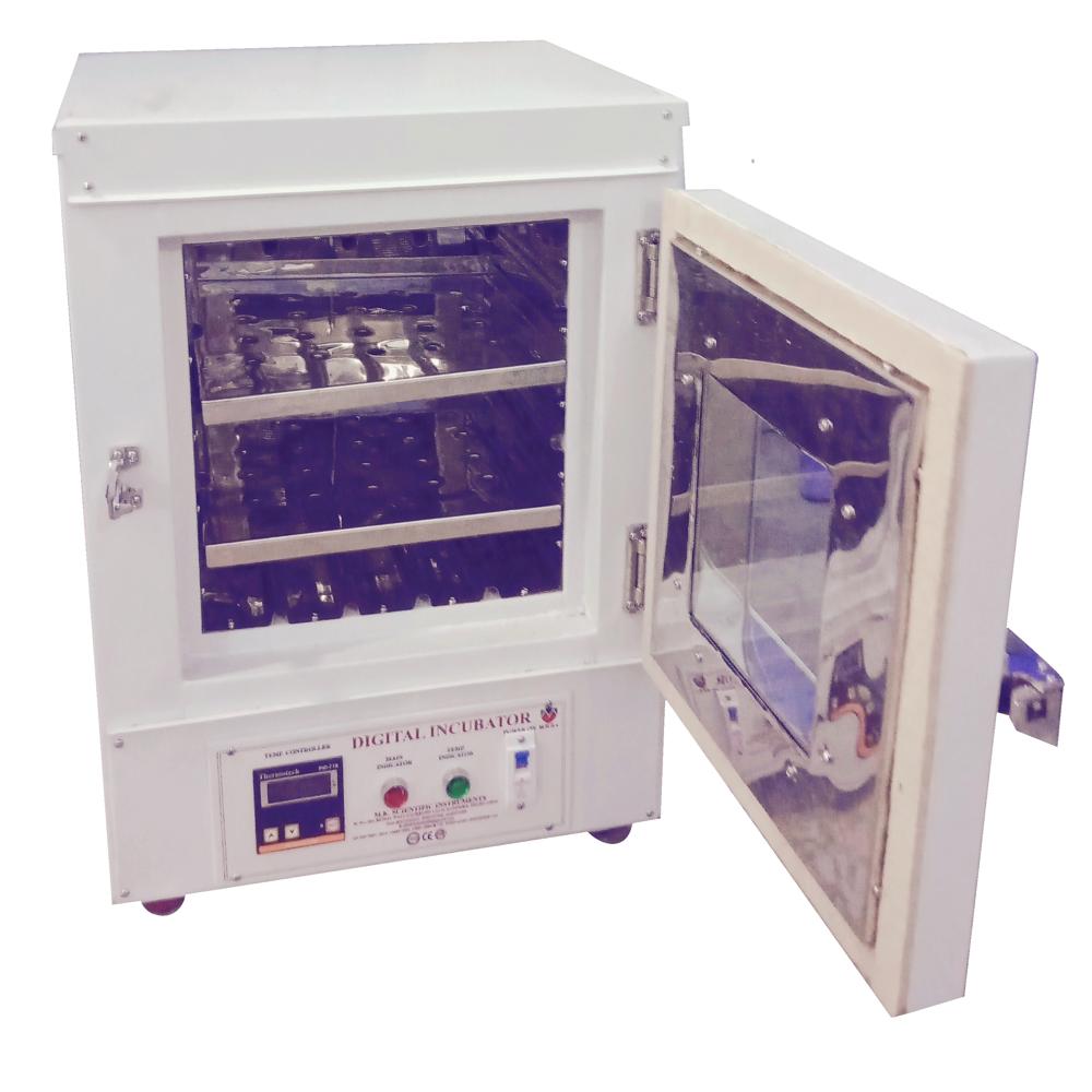 Laboratory Bacteriological Incubator - Stainless Steel 304, 18x18x18 Inches, Powder Coated Mild Steel, Digital Pid Controller, Over-temperature Cut-off