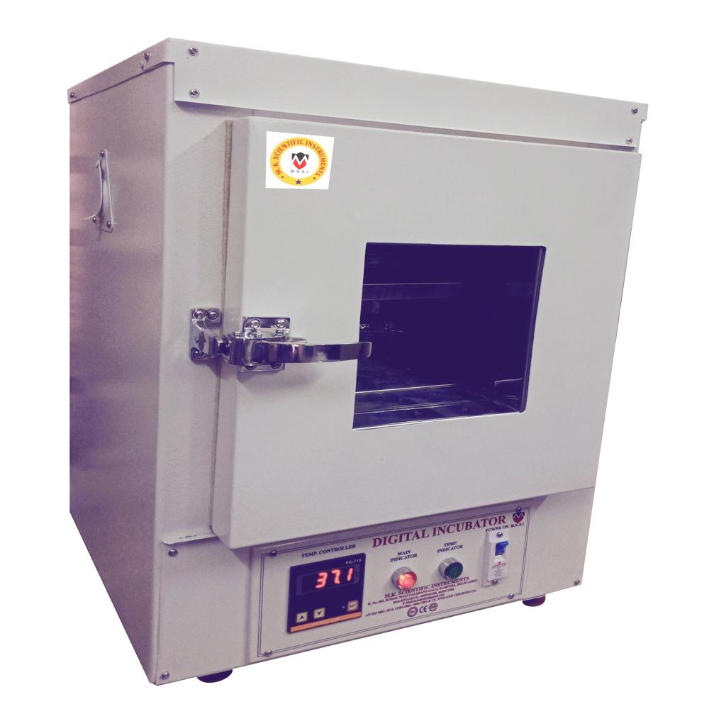 Laboratory Bacteriological Incubator - Stainless Steel 304, 18x18x18 Inches, Powder Coated Mild Steel, Digital Pid Controller, Over-temperature Cut-off
