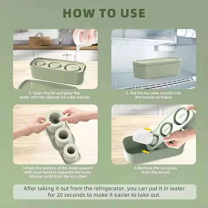 Shape Stanley Cup Ice Mold Cube Tray
