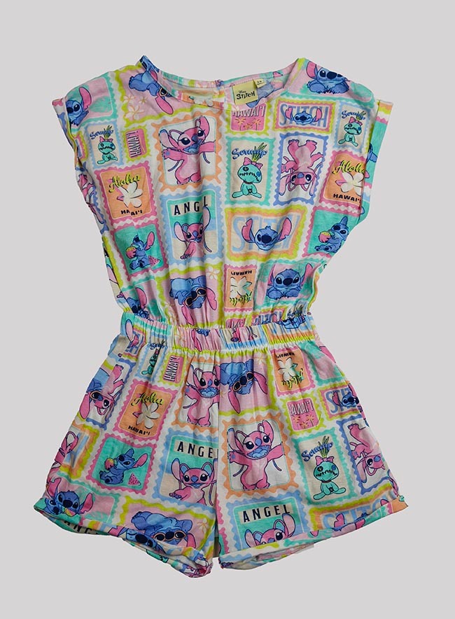G22281 | DiSNEY STiTCH Girls Printed Dungaree