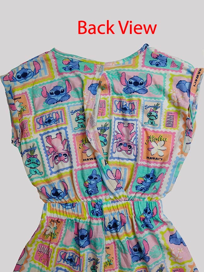 G22281 | DiSNEY STiTCH Girls Printed Dungaree
