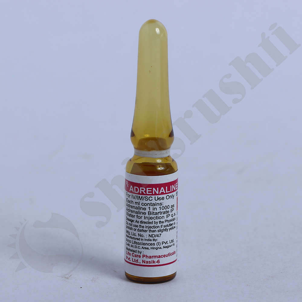 Adrenaline Injection 1ml - Life Span: 24 Months