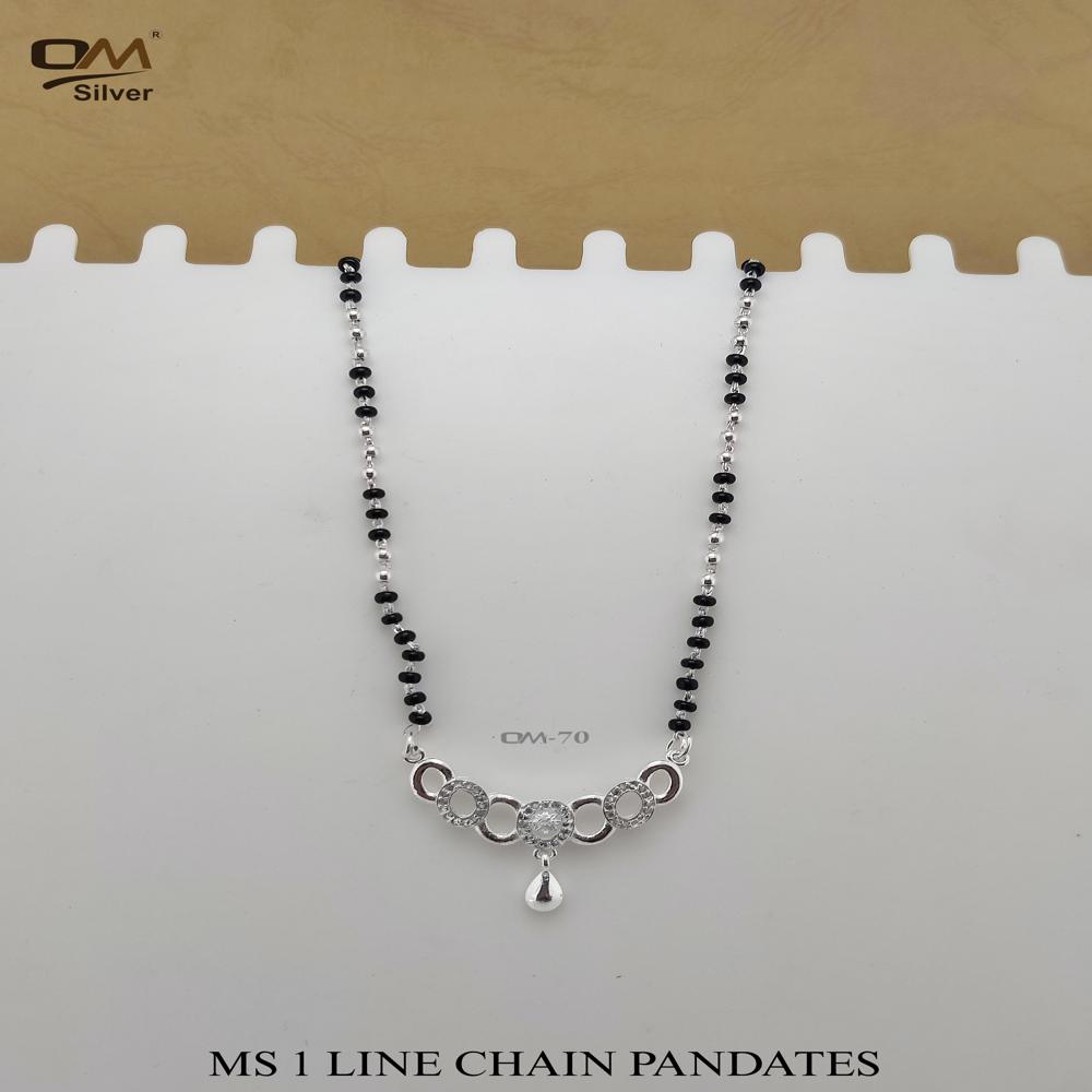 Silver 1 Line Mangalsutra - Gender: Women
