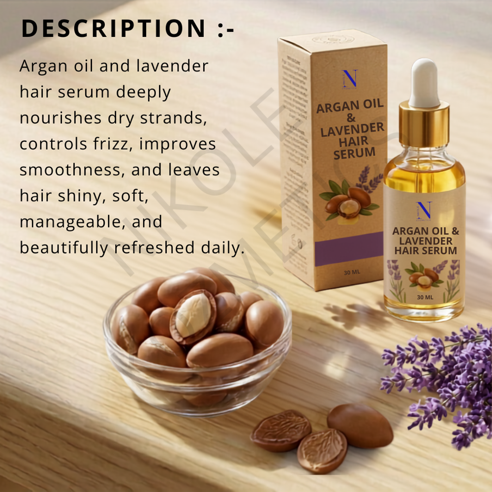 Argan Oil & Lavender Hair Serum - Attributes: Smudge Proof
