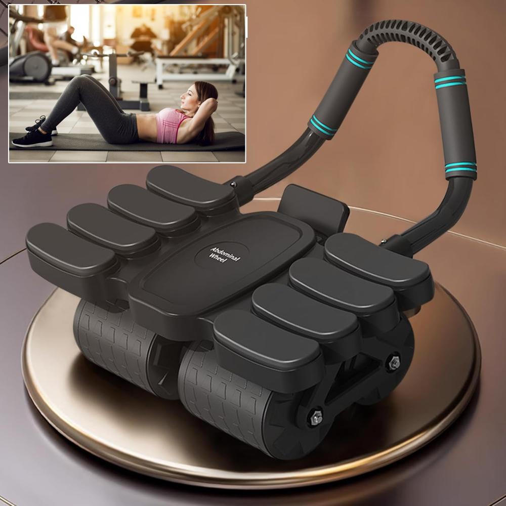 Automatic Rebound Abdominal Wheel With 8 Elbow Supports (1 Pc) - Age Group: Adult