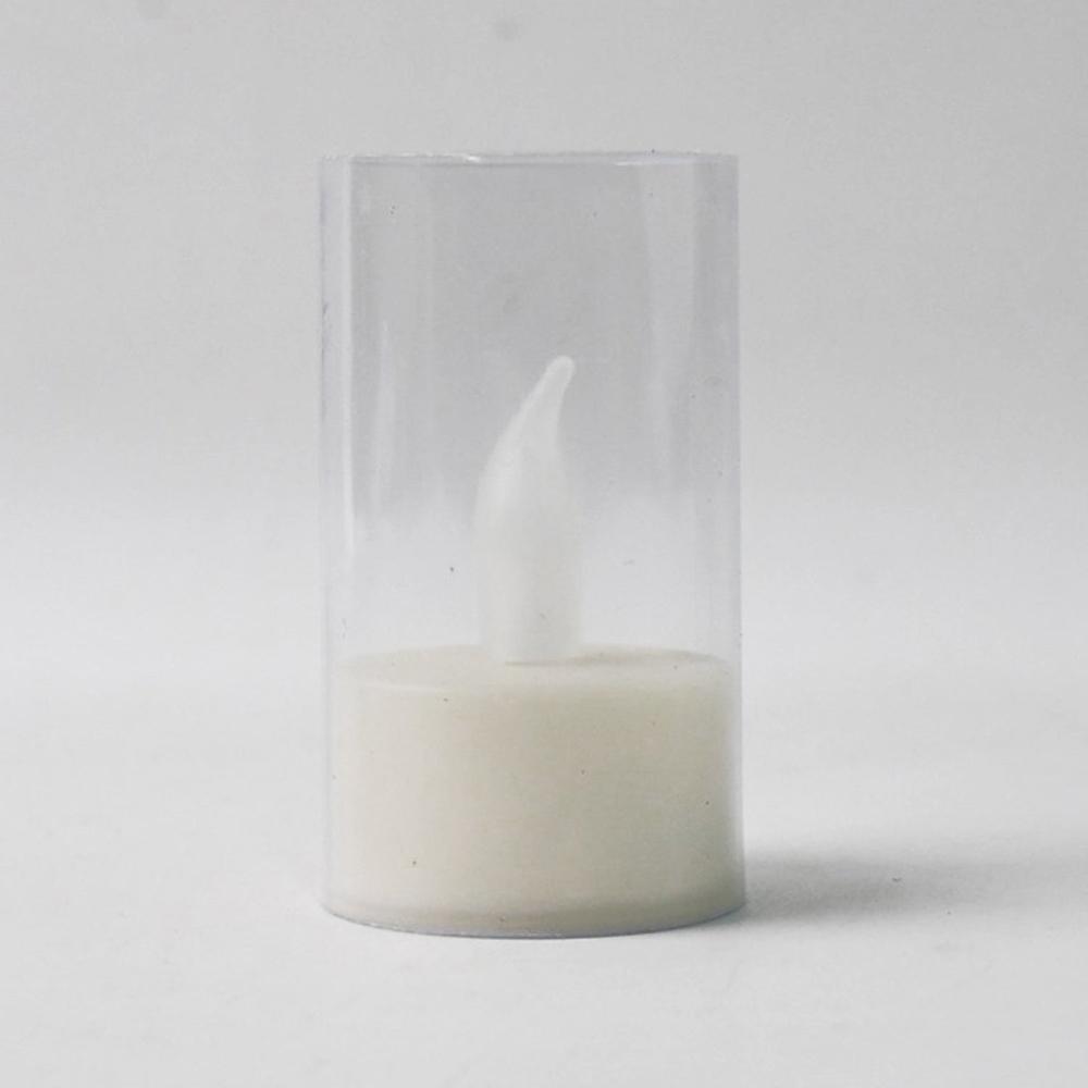 Flameless Candles with Transparent plastic Covers Set of 24 Pcs LED