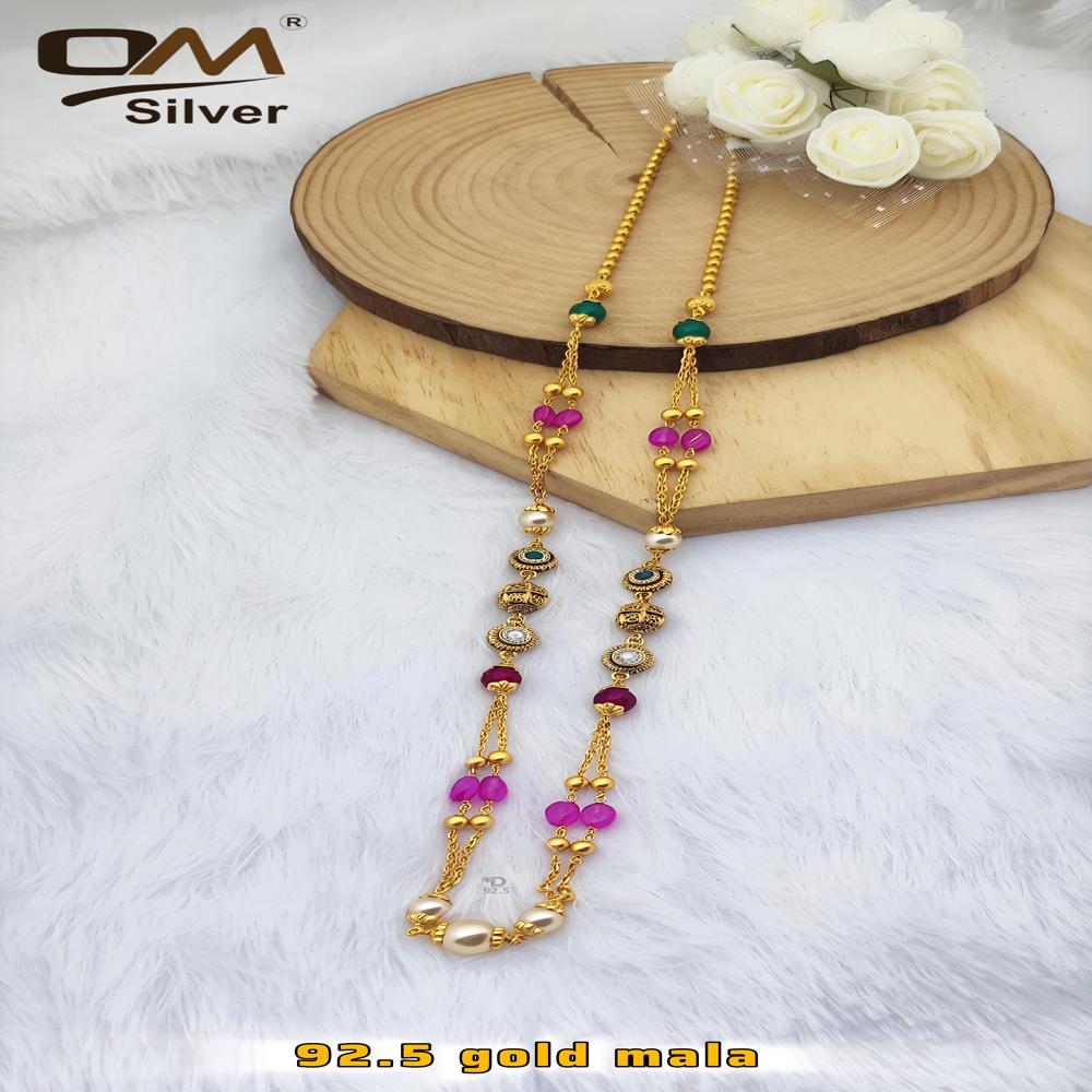 Silver 92.5 Antique Mala - Color: Gold