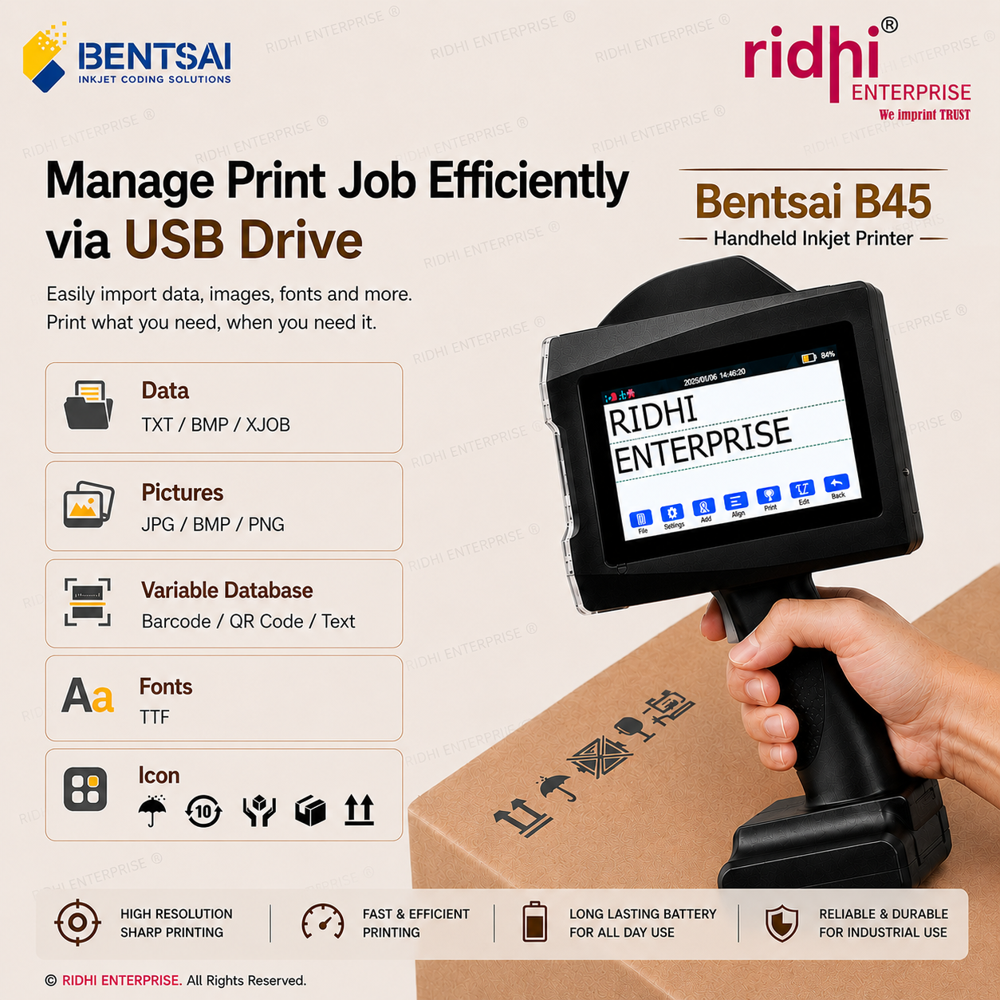 RIDHI BENTSAI B45 2 INCH HANDHELD PRINTER
