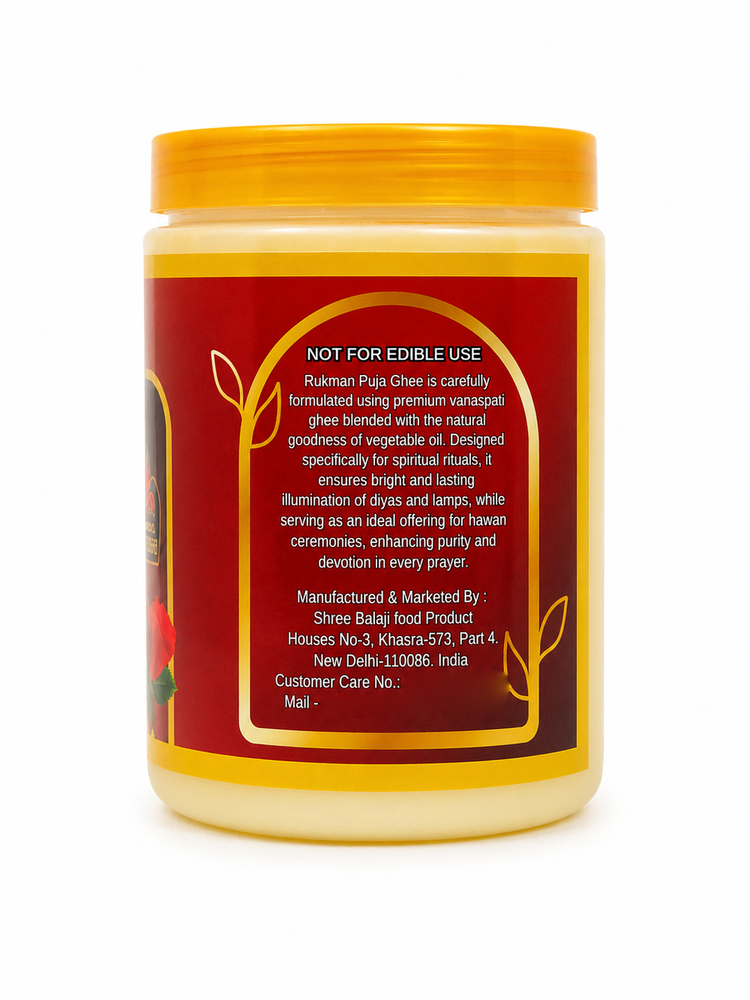1 Ltr Rukman Rose Pooja Ghee