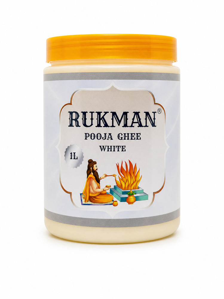 1 Ltr Rukman White Pooja Ghee