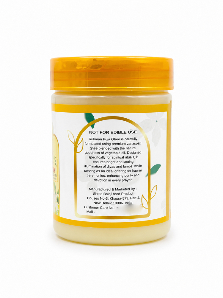 500ml Rukman Jasmine Pooja Ghee