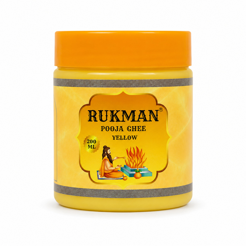 200ml Rukman Yellow Pooja Ghee