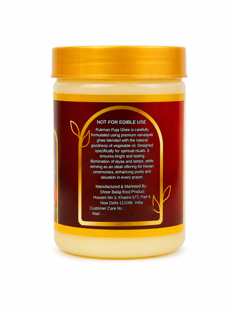 500ml Rukman Rose Pooja Ghee