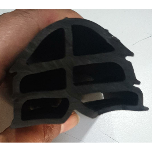 Compression Rubber Seal - Epdm Rubber, 8mm Thickness, Black, Astm D2000, 605 Shore A, Fire Resistant Option, Water And Ozone Resistant