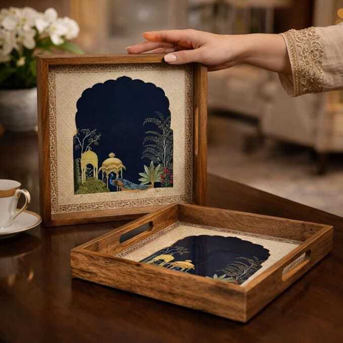 Brown Wooden Serving Tray