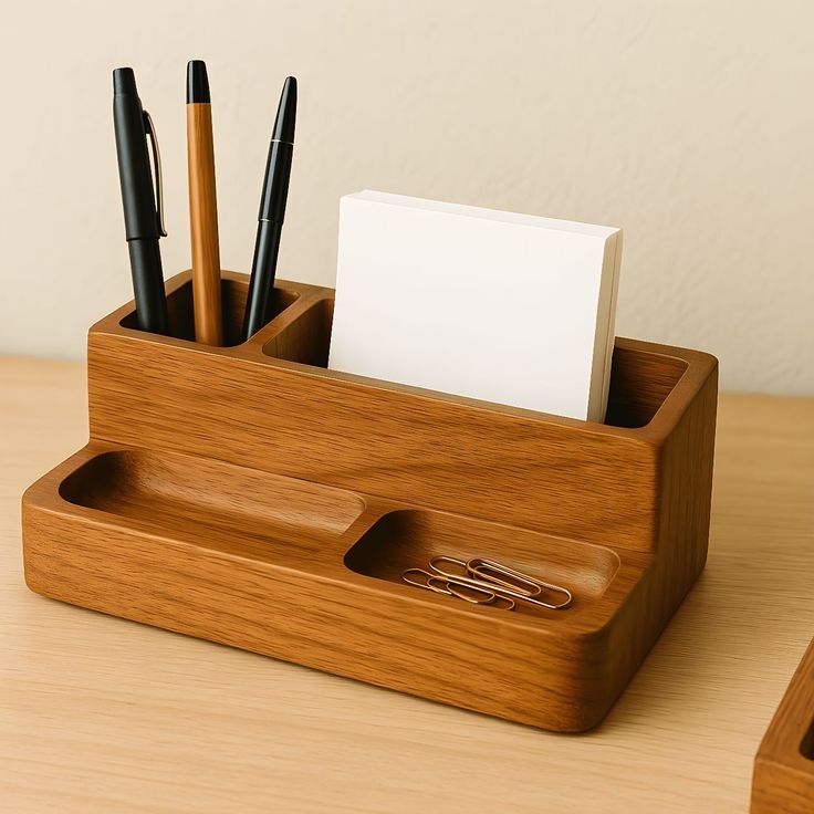 Wooden Desk Organizer