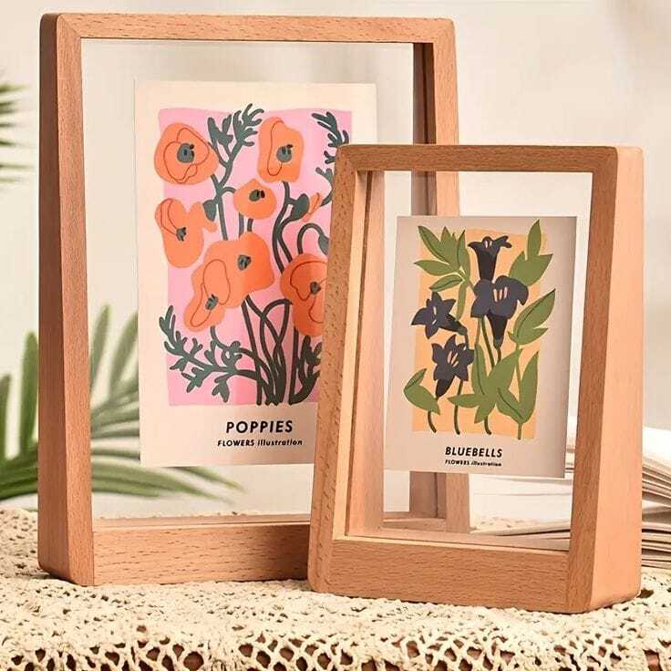 Wooden Floating Photo Frame