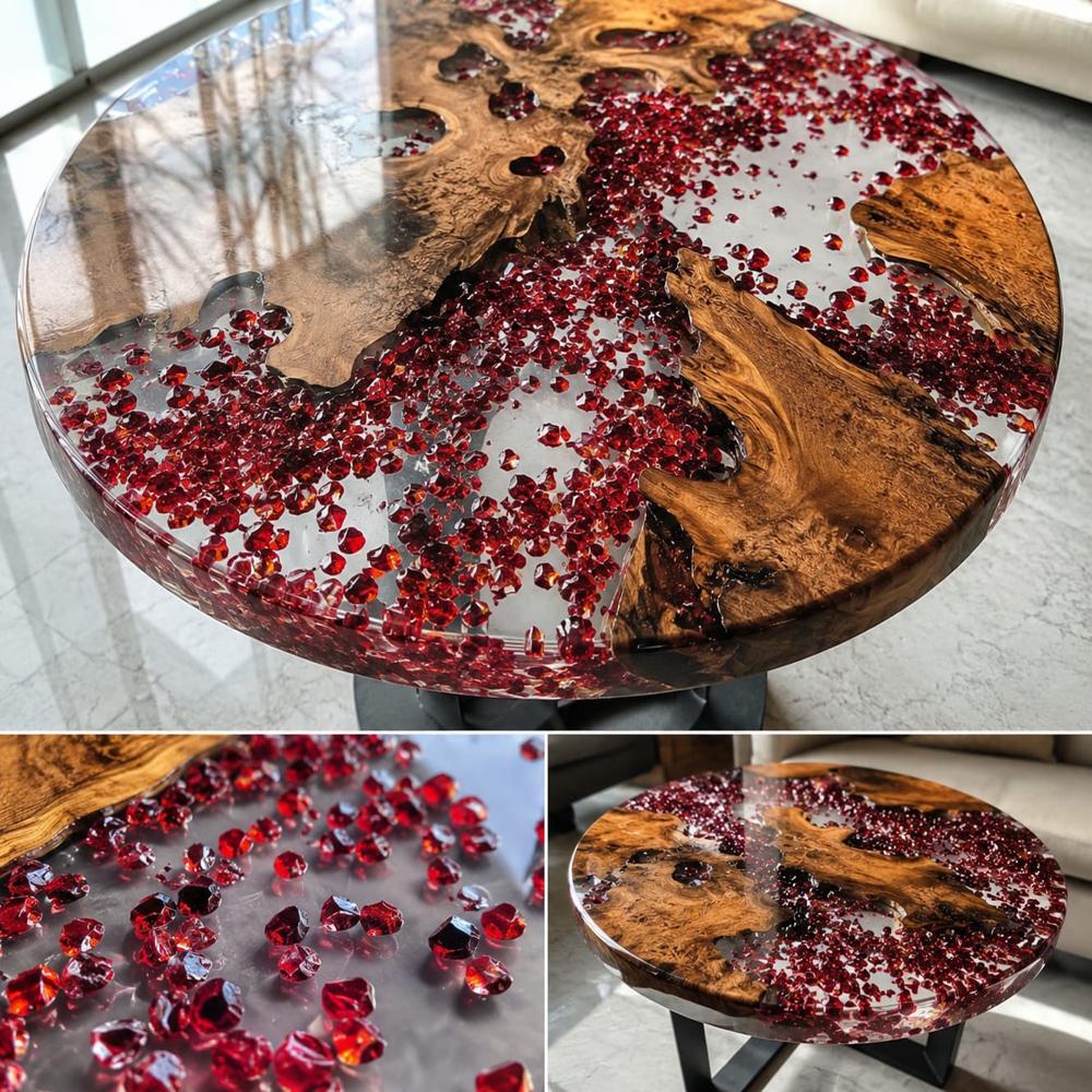 Premium red color glass crushed chips