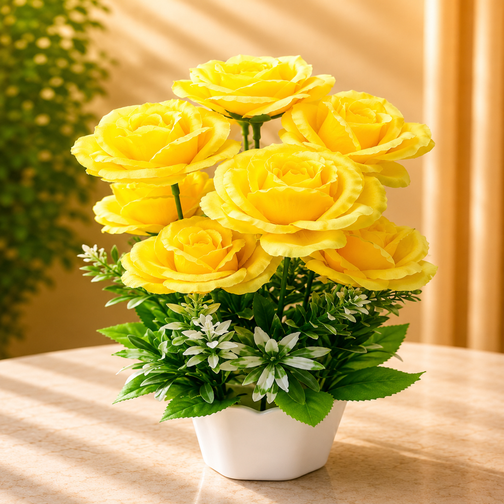 9 Flower Paper Rose Basket