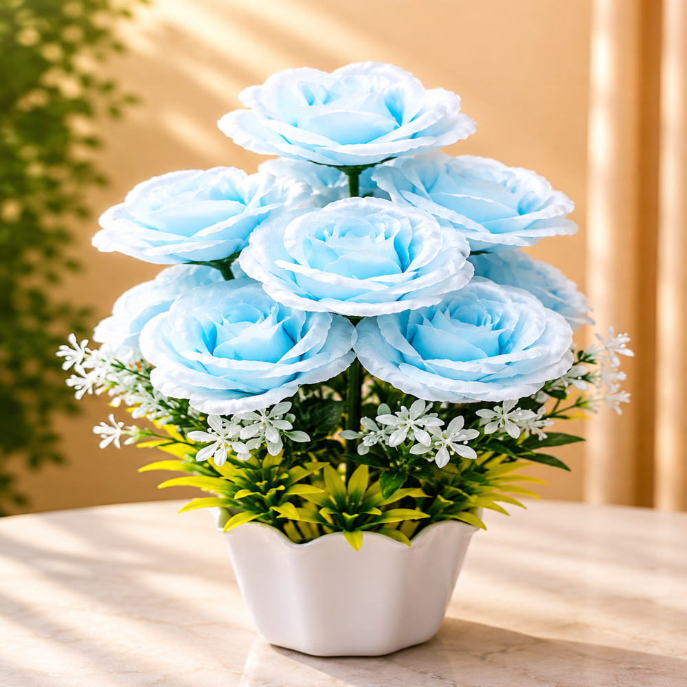 9 Flower Paper Rose Basket