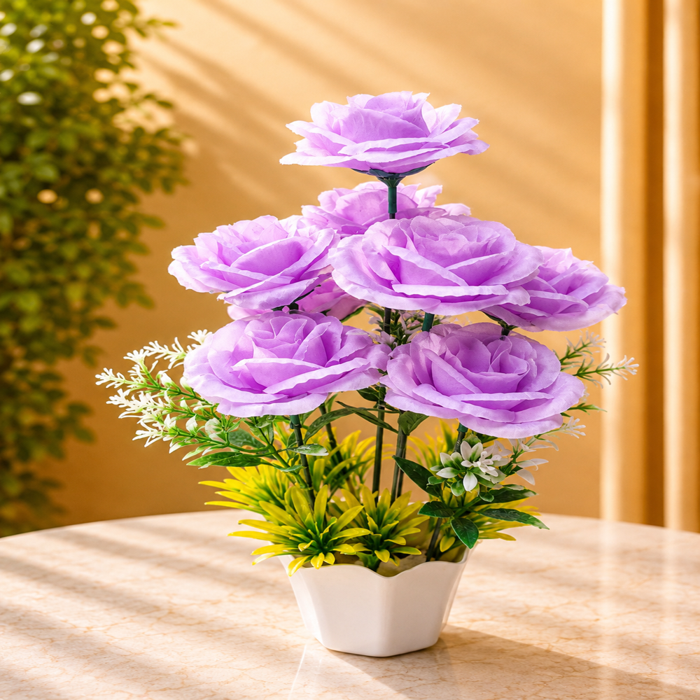 9 Flower Paper Rose Basket