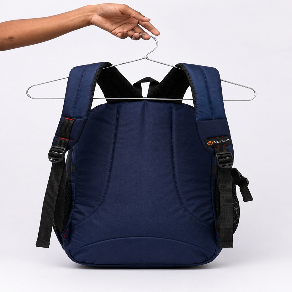 BrandCraft Premium Black Laptop Backpack | Water Resistant Office, College & Travel Backpack | 15.6 Inch Laptop Bag with Multiple Compartments