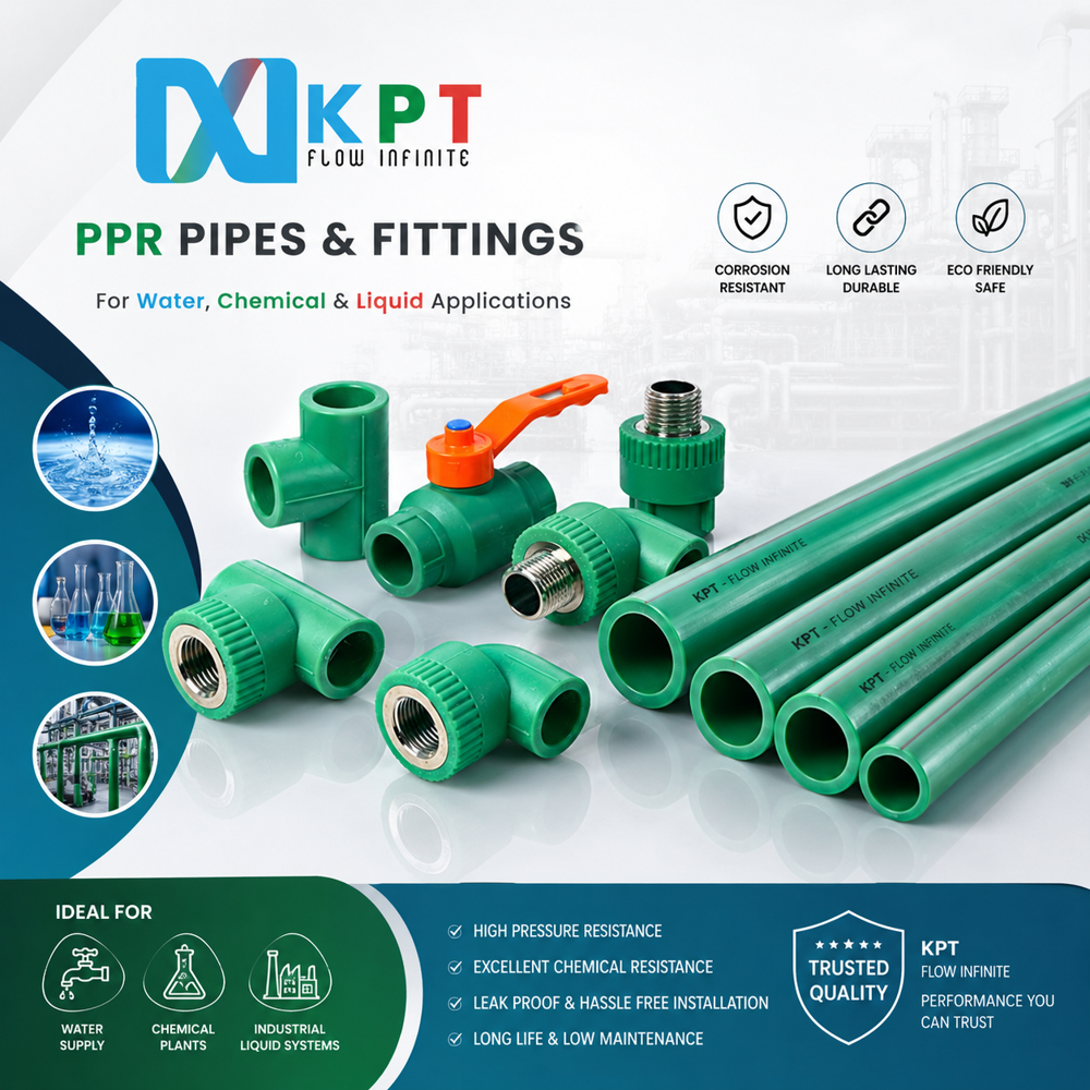 Ppr Pipes And Fittings - Ppr-c Material, 20-160mm Diameter, Green, Heat Fusion Sealed, Iso 15874 Certified, High Impact Strength