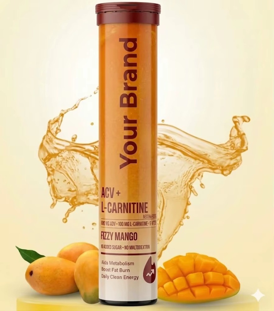 Apple Cider Vinegar & L-Carnitine Effervescent Tablets Mango Flavor