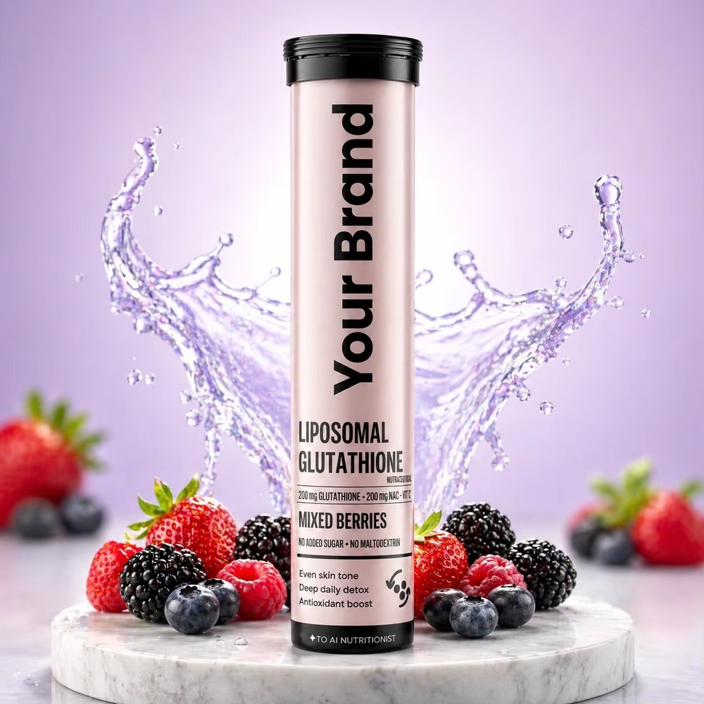 Liposomal Glutathione Effervescent Tablets Mixed Berry Flavor