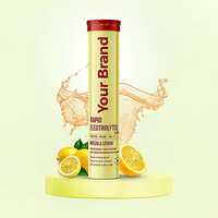 Rapid Electrolyte Effervescent Tablets Lemon Flavor - Lemon, Sugar-free, Vegan, 20 Tablets Tube | Fast Dissolve, Electrolyte Blend, Vitamin C