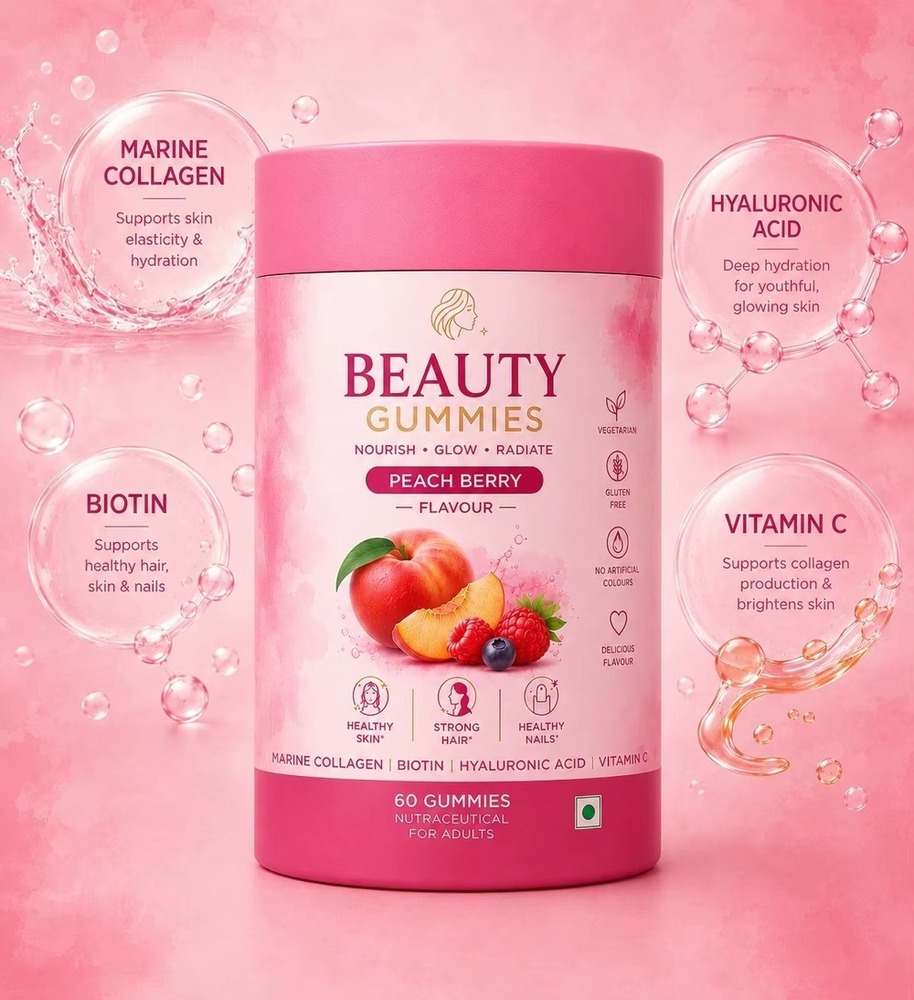 Marine Collagen Gummies for Skin Hair & Beauty Support