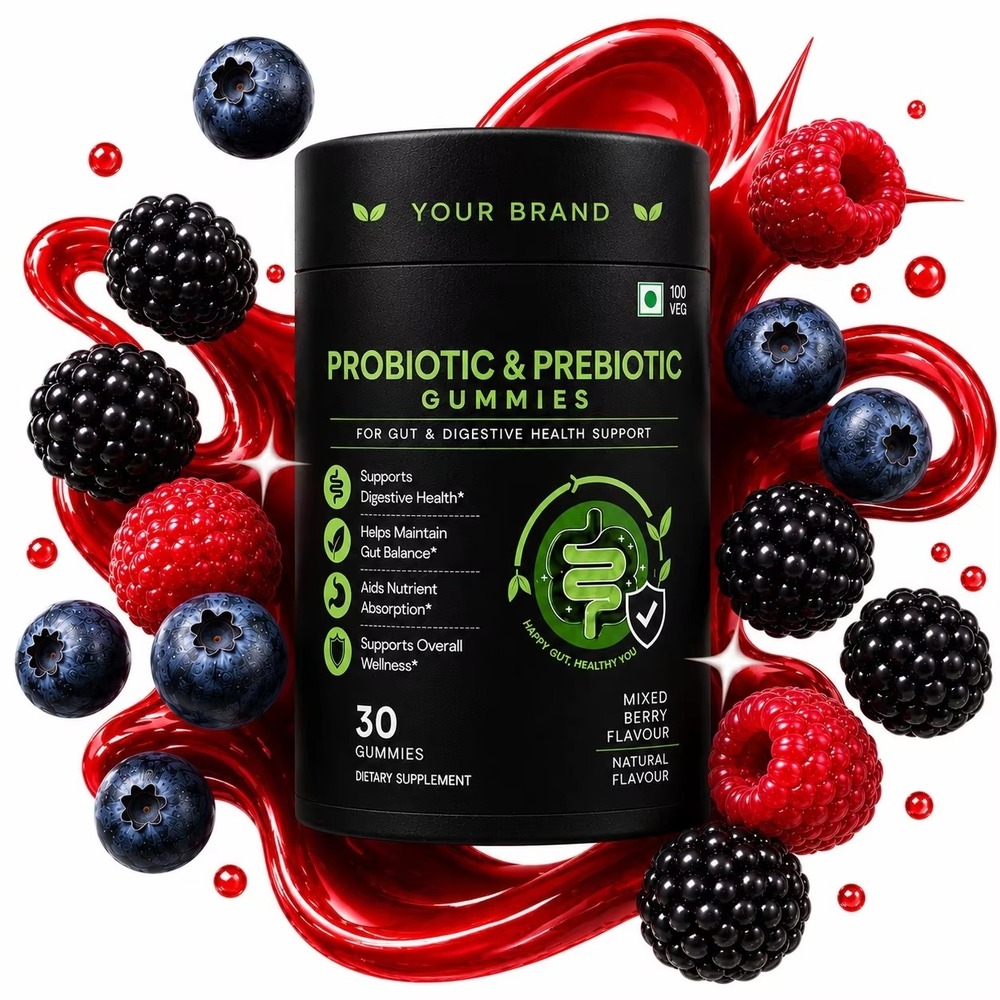 Probiotic & Prebiotic Gummies for Gut & Digestive Health Support