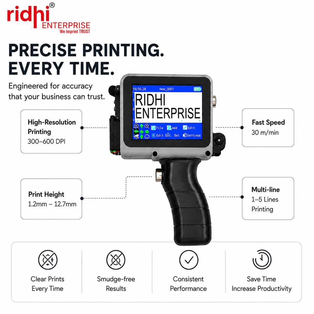 Ridhi Mini Printer Thermal batch coding machine