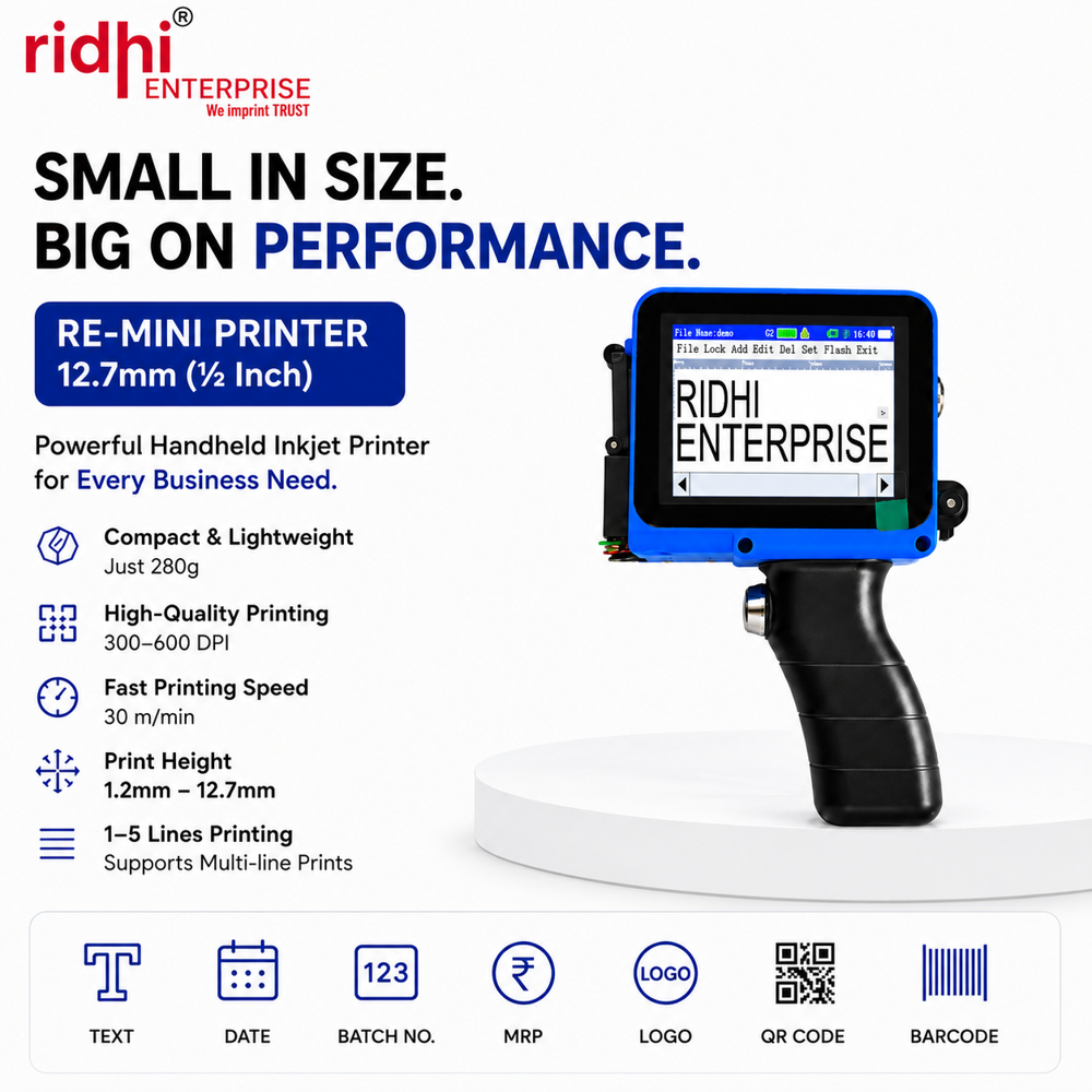Ridhi Mini Printer Thermal batch coding machine