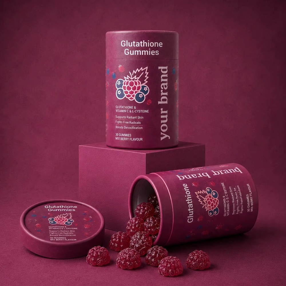 Glutathione + Vitamin C Gummies for Skin Brightening & Beauty Support