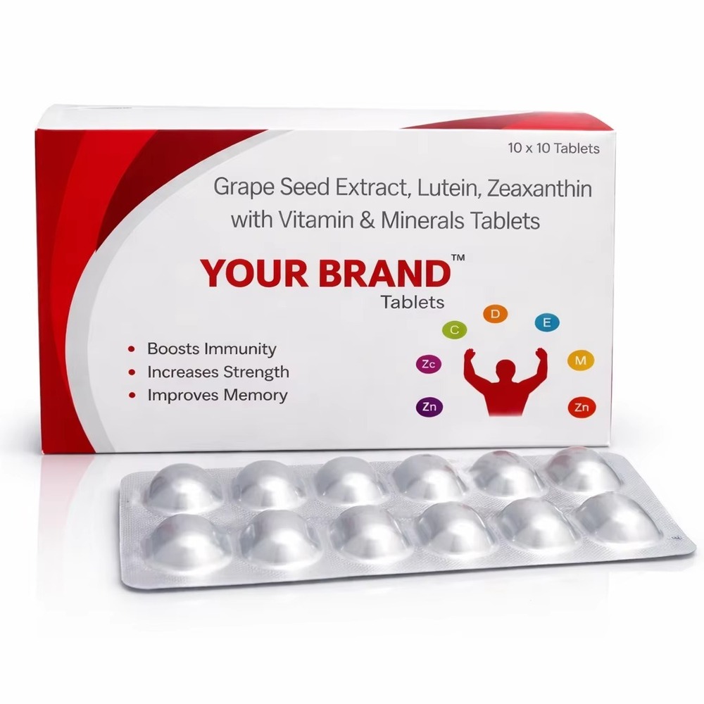 Grape Seed Extract, Lutein, Zeaxanthin with Vitamin & Minerals Tablets