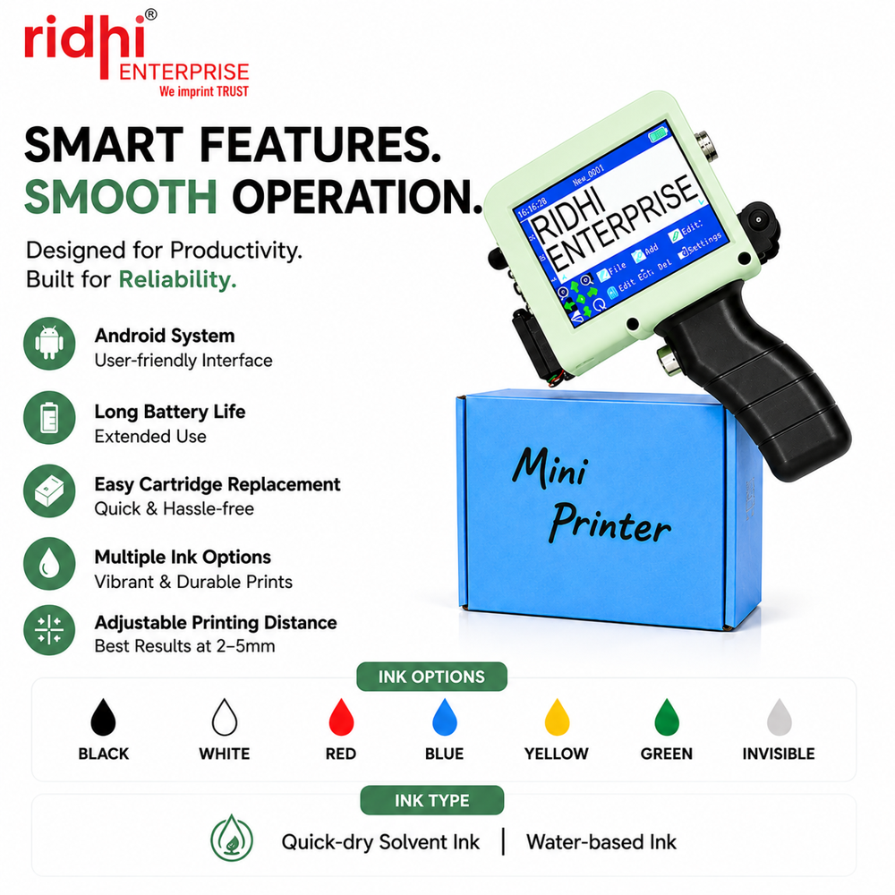 Ridhi Mini Printer Thermal batch coding machine