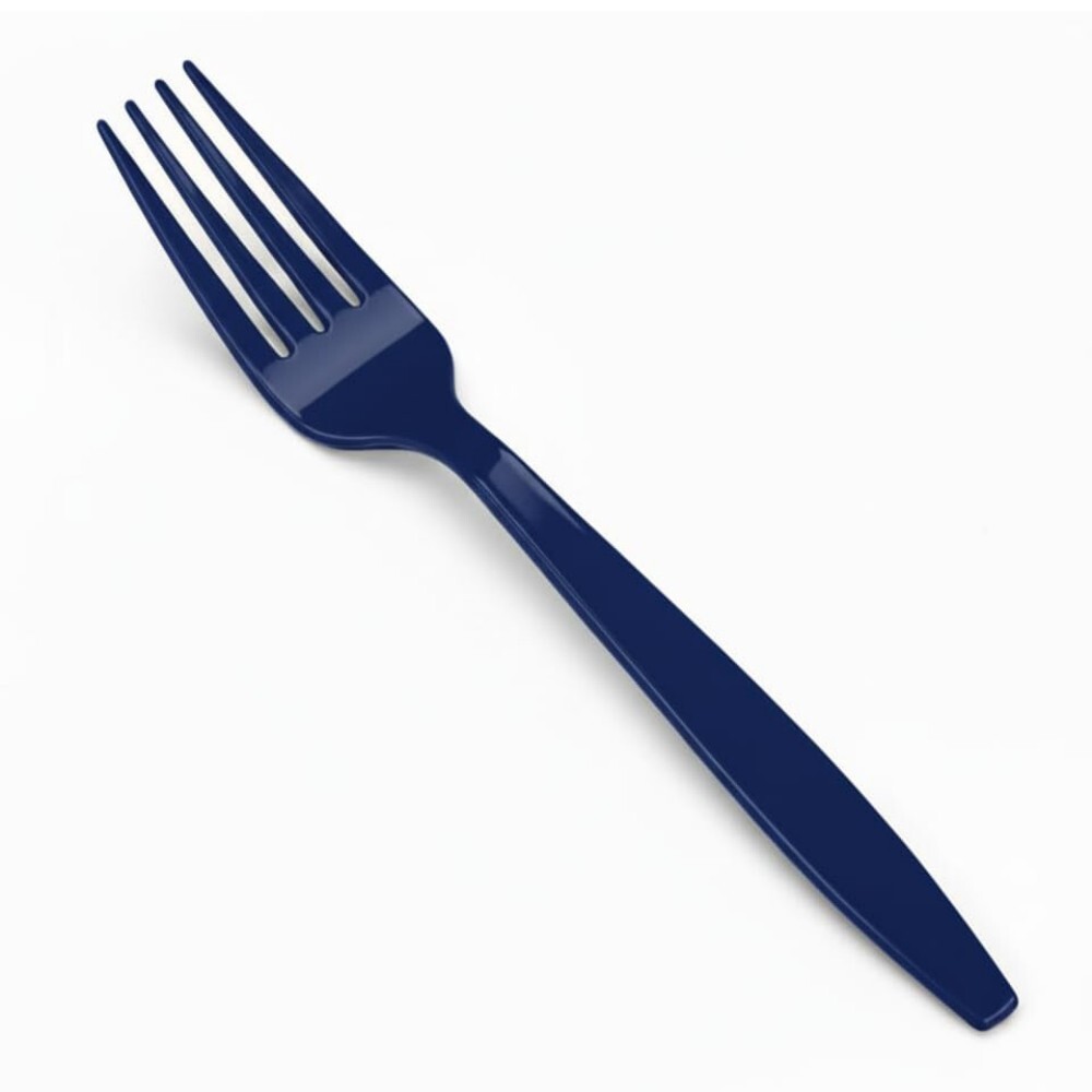 Blue Plastic Fork Spoon - Handle Type: Integrated