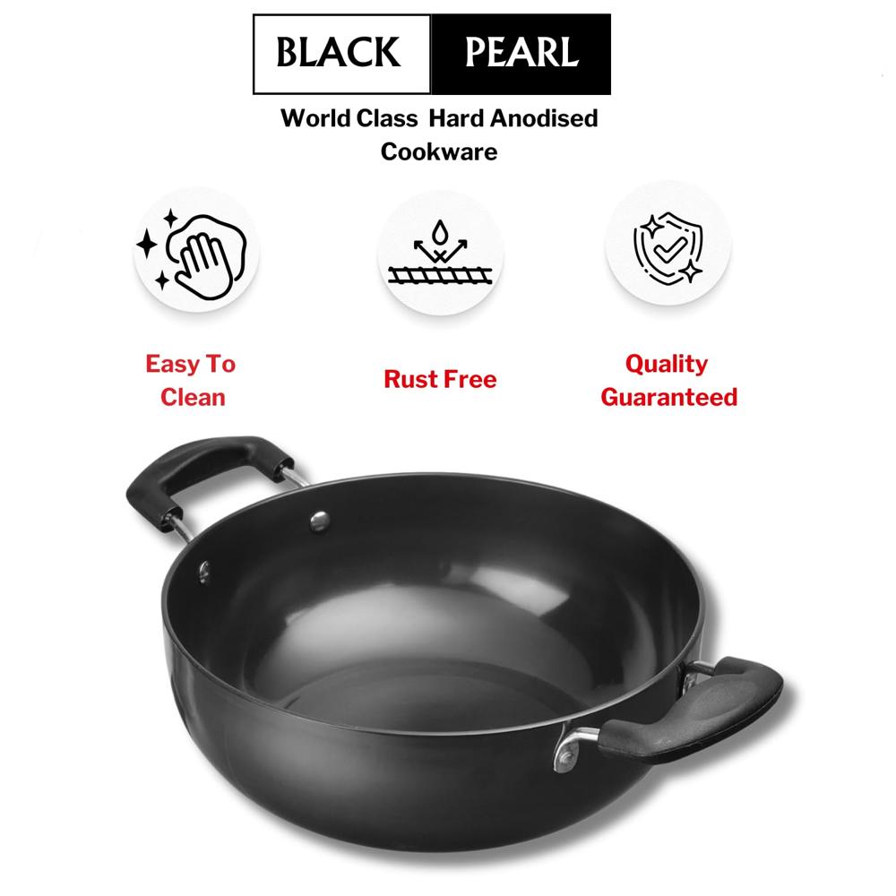 Black Pearl Plus Hard Anodised Deep Kadhai