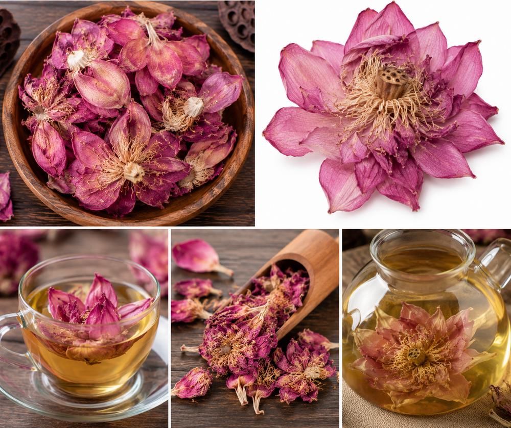 Dry Lotus Flower And Lotus Flower Tea